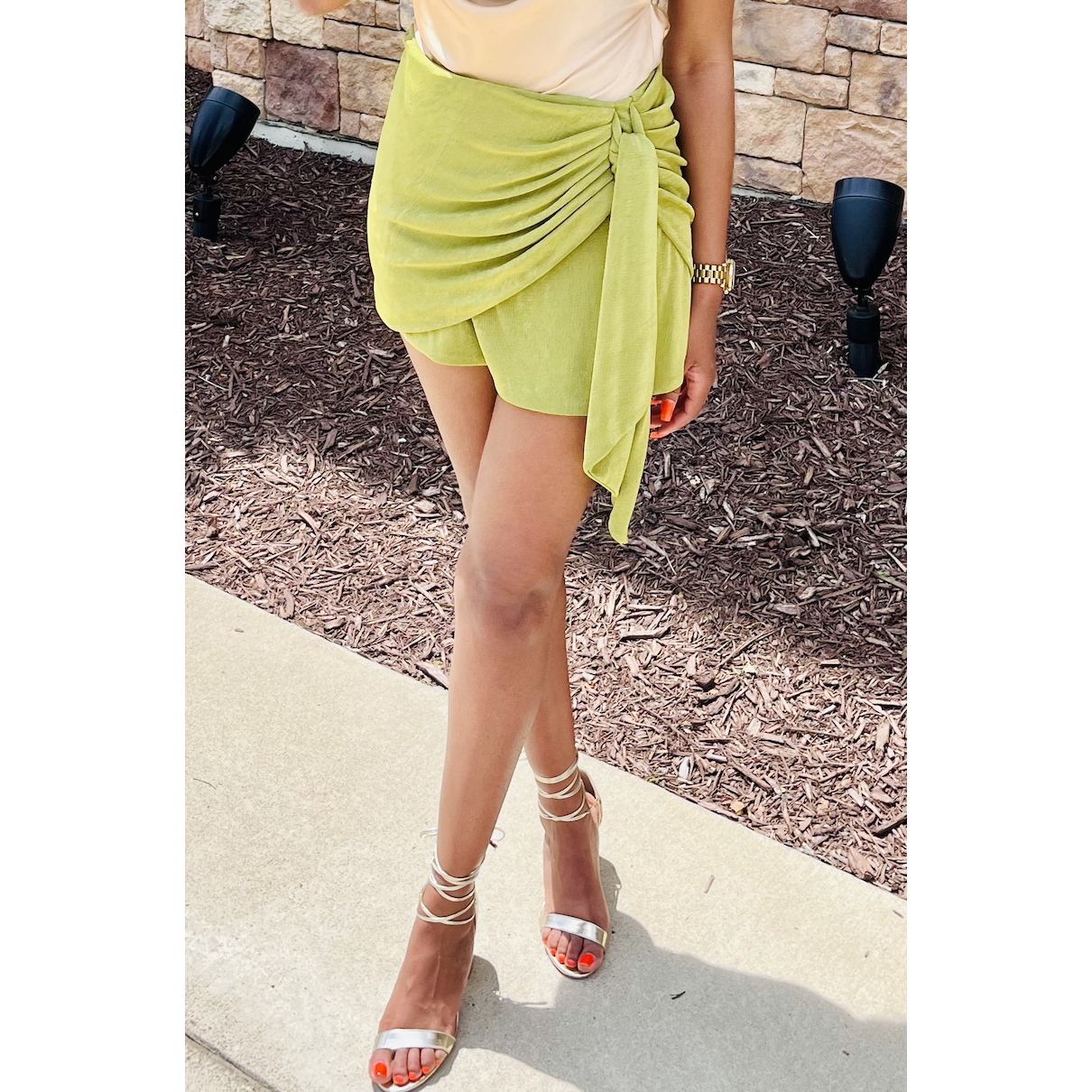 Oh So Chic Green Mini Skirt